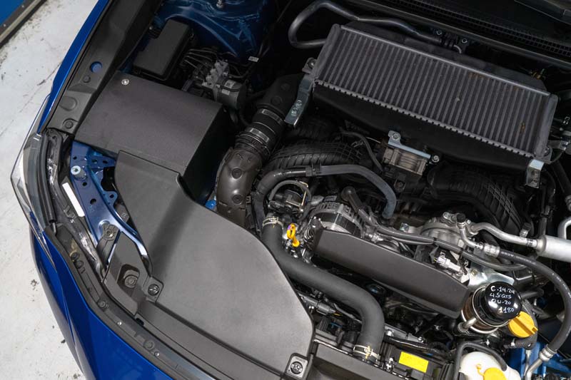 M45 Automotive technician diagnosing Subaru cooling and electrical systems in Auburn, CA